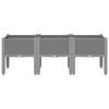 vidaXL Fioriera da Giardino con Gambe Grigio Chiaro 120x40x42 cm in PP