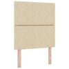 vidaXL Letto a molle con materasso Crema 140 x 200 cm Tessuto