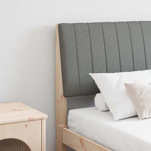 vidaXL Testiera imbottita Grigio scuro 150 cm Pino massello
