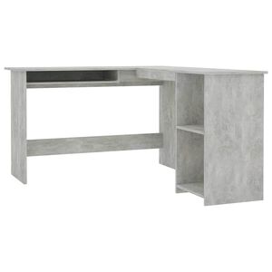 vidaXL Scrivania Angolare a L Grigio Cemento 120x140x75cm Multistrato