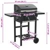 vidaXL Barbecue a Carbonella con Ripiano Inferiore Nero