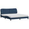 vidaXL Letto con Materasso Hvar Blu 180x200 cm in Tessuto
