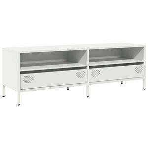 vidaXL Mobile TV Bianco 135x39x43,5 cm in Acciaio Laminato a Freddo
