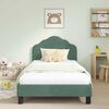 vidaXL Struttura letto bambini con testata Verde Mare 80 x 200 cm