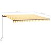 vidaXL Tenda da Sole Autoportante Automatica 400x300 cm Gialla Bianca