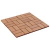 vidaXL Piastrella per Decking 11 pcs Teak riciclato 30 x 30 cm WPC