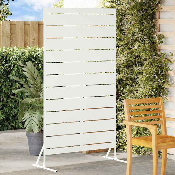 vidaXL Schermo per Privacy Bianco 100 x 50 x 180 cm Acciaio