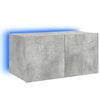 vidaXL Mobile TV a Parete con Luci LED Grigio Cemento 60x35x31 cm