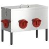 vidaXL Feeder per pollo Argento 41,5 x 20,5 x 33 cm Acciaio zincato