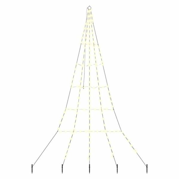 vidaXL Albero di Natale LED con picchetti per il terreno 306 cm