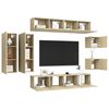 vidaXL Set di Mobili Porta TV 8 pz Rovere Sonoma in Legno Multistrato
