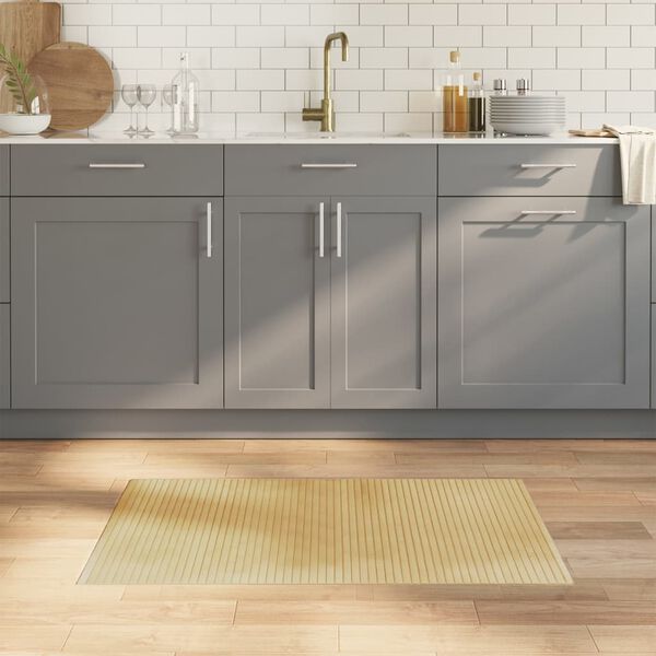 vidaXL Tappeto Rettangolare Naturale Chiaro 60x100 cm in Bamb&ugrave;