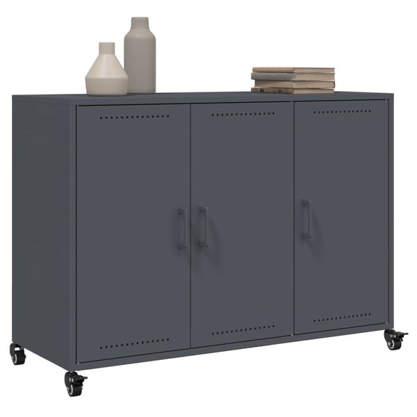 vidaXL Credenza Antracite 100,5x39x72 cm in Acciaio
