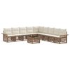 vidaXL Set Divano da Giardino 10 pcs Beige polyrattan
