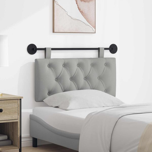 vidaXL Testata appesa Grigio Nuvola 100 x 55 x 7 cm Tessuto