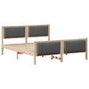 vidaXL Struttura del Letto marrone e grigio scuro 150 x 200 cm