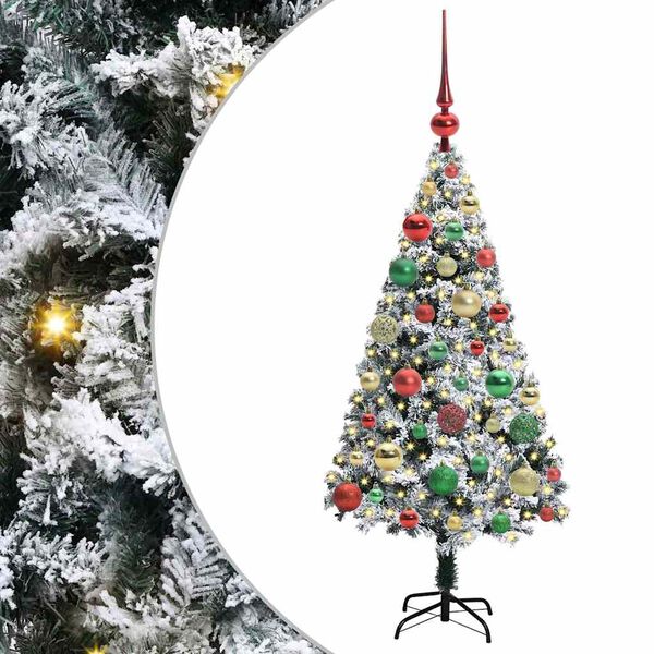 vidaXL Albero di Natale artificiale con 150 LED Verde 120 cm