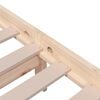 vidaXL Giroletto senza Materasso in Legno Massello 200x200 cm