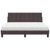 vidaXL Letto con Materasso Hanko Marrone Scuro 160x200cm Tessuto