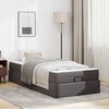 vidaXL Struttura letto con materasso con materasso 2 pcs Grigio PVC