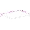 vidaXL Piano Tavolo 90x80x2,5 cm Rettangolare in Massello di Recupero