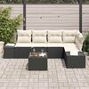 vidaXL Set Divano da Giardino 6 pcs Nero polyrattan