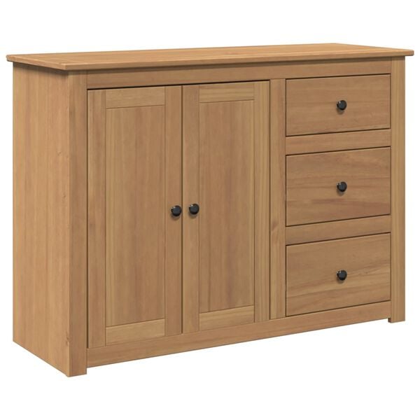 vidaXL Credenza con Cassetti Panama 112x40x80cm Legno Massello di Pino