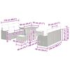 vidaXL Set Divano da Giardino con cuscino 9 pcs Grigio polyrattan