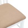vidaXL Sedie da Pranzo con Cuscini 2 pz Bianco Legno Massello di Hevea