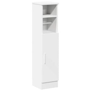 vidaXL Mobile da Bagno con Portarotolo Bianco 20,5x22x90 cm