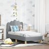 vidaXL Struttura letto per bambini con testata Grigio chiaro
