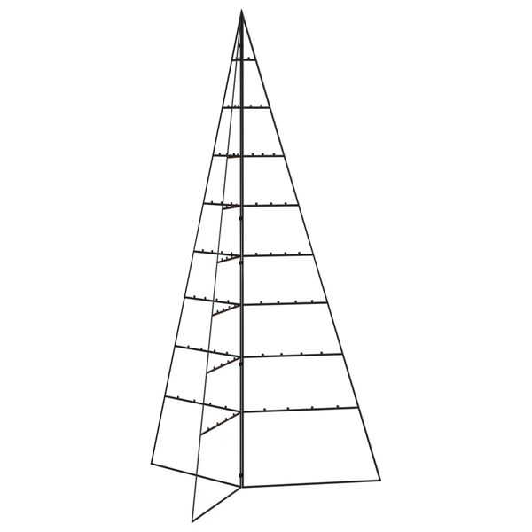 vidaXL Albero di Natale Decorativo in Metallo Nero 180 cm