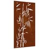 vidaXL Decorazione Muro da Giardino 105x55 cm Bamb&ugrave; in Acciaio Corten
