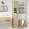 vidaXL Mobile da Bagno Rovere Sonoma 32x25,5x190 cm Legno Ingegnerizzato