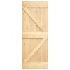 vidaXL Porta Scorrevole con Set Hardware 80x210 cm Legno Massello Pino