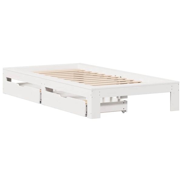 vidaXL Letto senza Materasso Bianco 90x190 cm in Legno Massello Pino