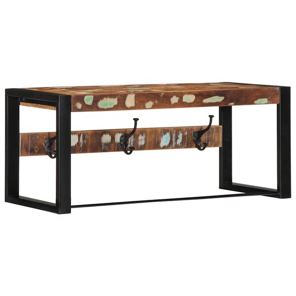 vidaXL Appendiabiti Multicolore 80x35x35 cm in Legno Massello Recupero