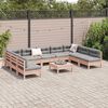 vidaXL Set Divani Giardino 10 pz con Cuscini Massello Abete Douglas