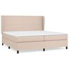 vidaXL Giroletto a Molle con Materasso Cappuccino 200x200cm Similpelle