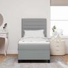 vidaXL Letto a molle con materasso Grigio chiaro 90 x 190 cm Tessuto