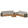 vidaXL Set divani con cuscino 9 pcs Legno di Acacia Massello