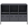 vidaXL Credenza Antracite 101,5x39x73,5cm in Acciaio Laminato a Freddo