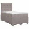vidaXL Letto box spring con materasso Tortora 120 x 200 cm Tessuto