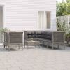 vidaXL Set Divani da Giardino 8 pz con Cuscini in Polyrattan Grigio
