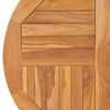 vidaXL Piano Tavolo in Legno Massello di Teak Rotondo 2,5 cm 80 cm