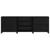 vidaXL Credenza 3 pcs Rovere Nero 70 x 41 x 75 cm Legno multistrato