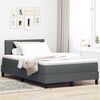 vidaXL Letto a molle con materasso Grigio scuro 120 x 190 cm Tessuto
