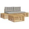 vidaXL 4 pz Set di divani da esterno Poliestere Bianco