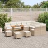 vidaXL Set Divano da Giardino con cuscino 13 pcs Beige e Crema