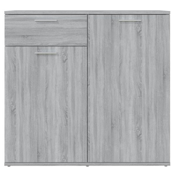 vidaXL Credenza Grigio Sonoma 80x36x75 cm in Legno Multistrato